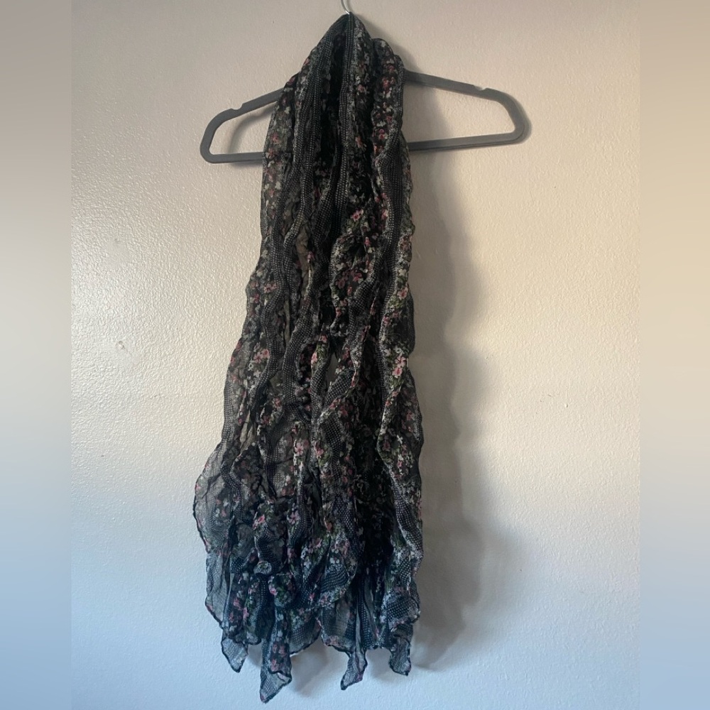 Black and floral scarf